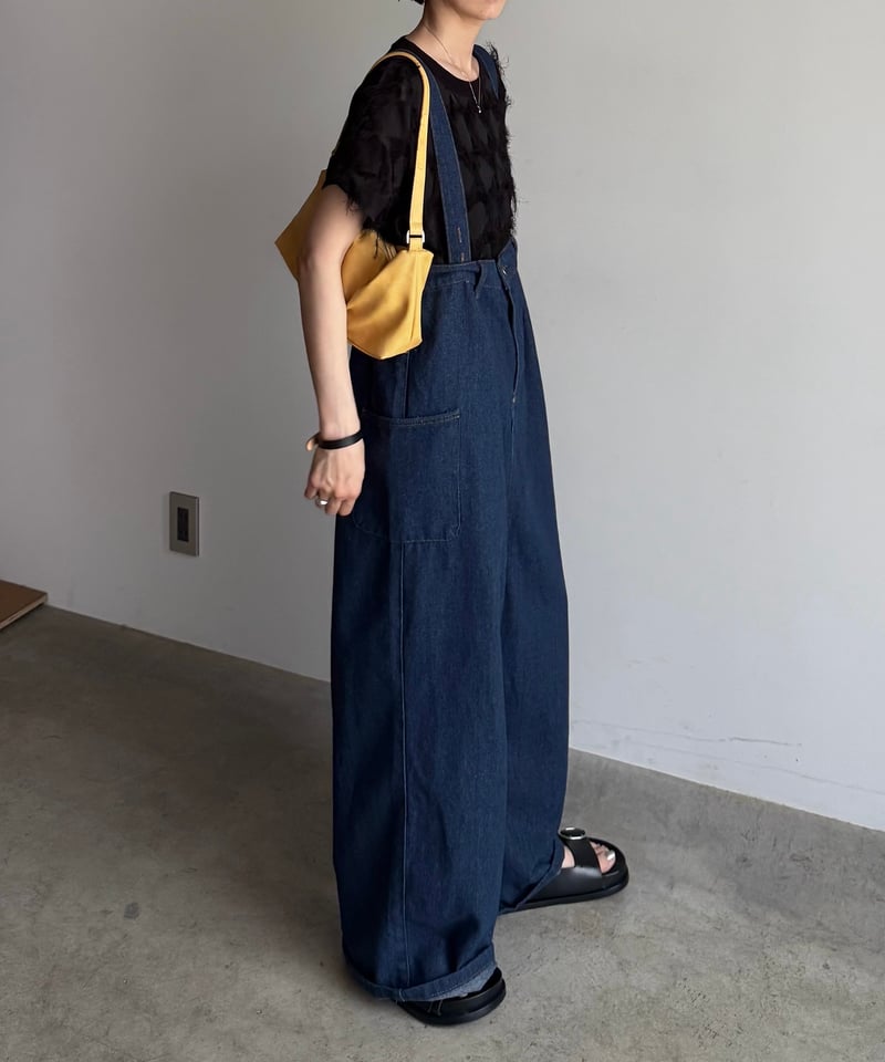 ARULLE ストラップデニムパンツ（デニムサロペット） strap denim pants | ARULLE