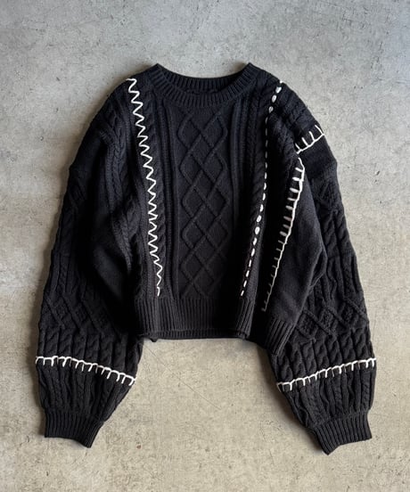 hand stitch cable knit