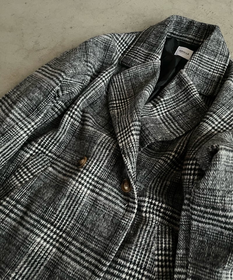 KIIT キート / BALOON WOOL CHECK CHESTER COAT バルーンウール