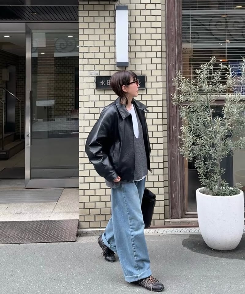 mannish oval denim pants | ARULLE