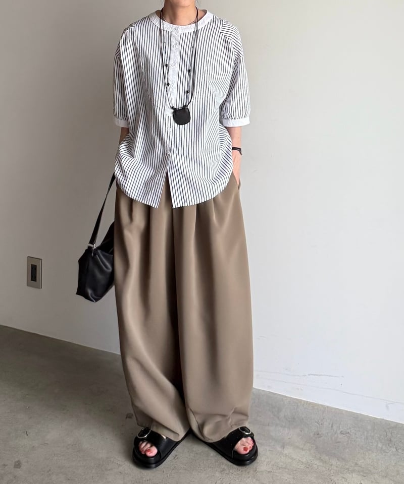 シャツ/ブラウス(長袖/七分) amiur stripe band collar shirt Steven Alan（スティーブンアラン）の「＜Steven Alan＞ T/C
