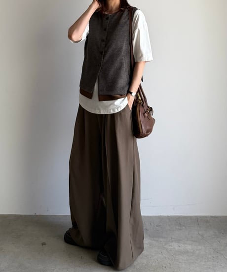 tweed button vest (set up対応)【予約商品】