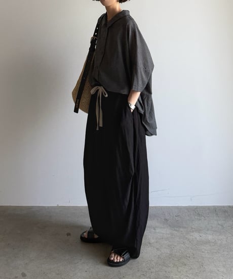 back shirring check shirt【一部予約】