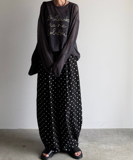 dot oval relax pants【一部予約】