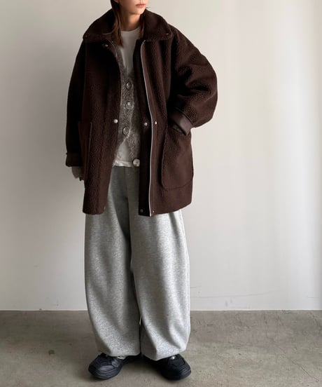 reversible mouton coat