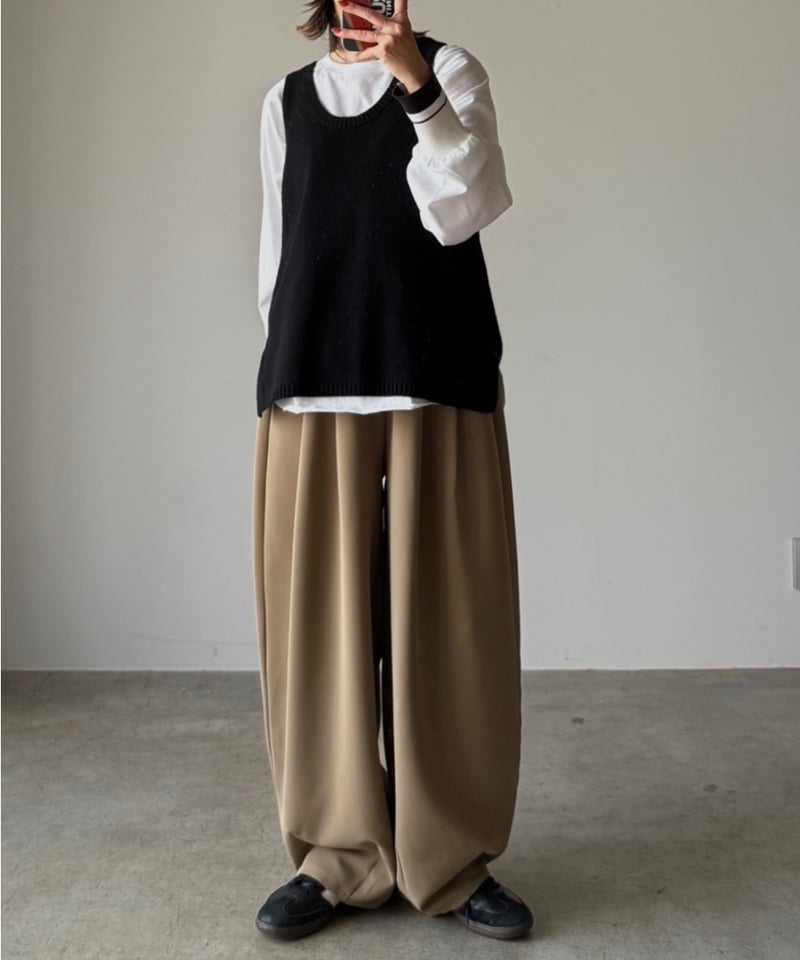 two tuck cocoon pants (set up対応) | ARULLE