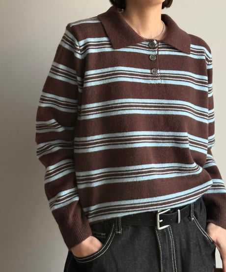border knit polo
