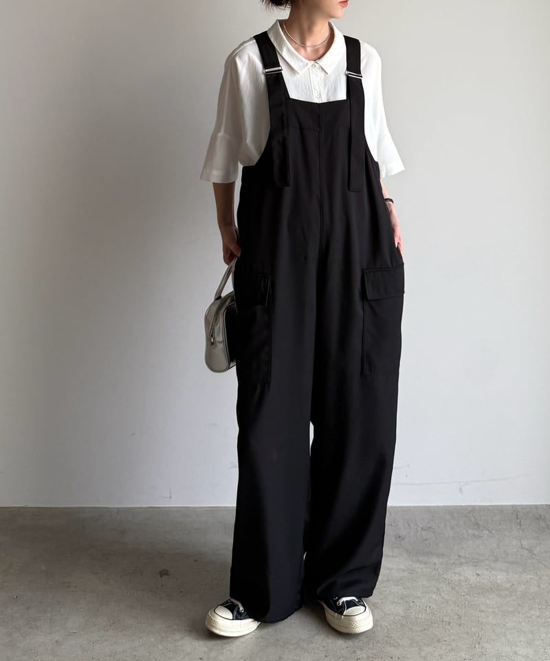 wide straight salopette | ARULLE