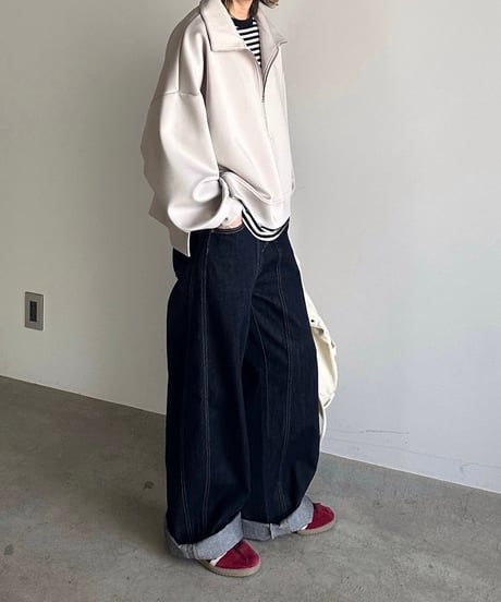 front stitch straight denim