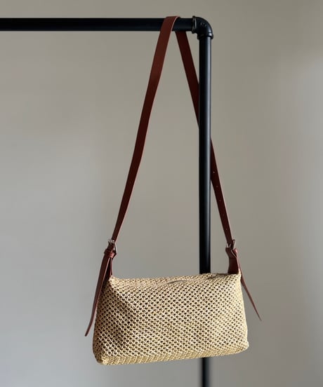 paper straw one shoulder bag【予約商品】