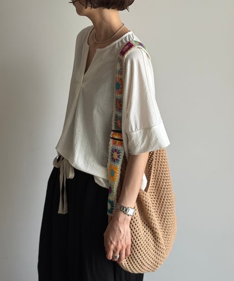 flower belt mesh bag