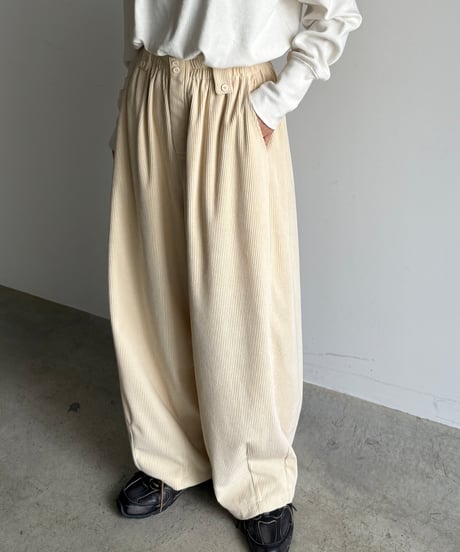 【POPUP】loose tapered corduroy pants
