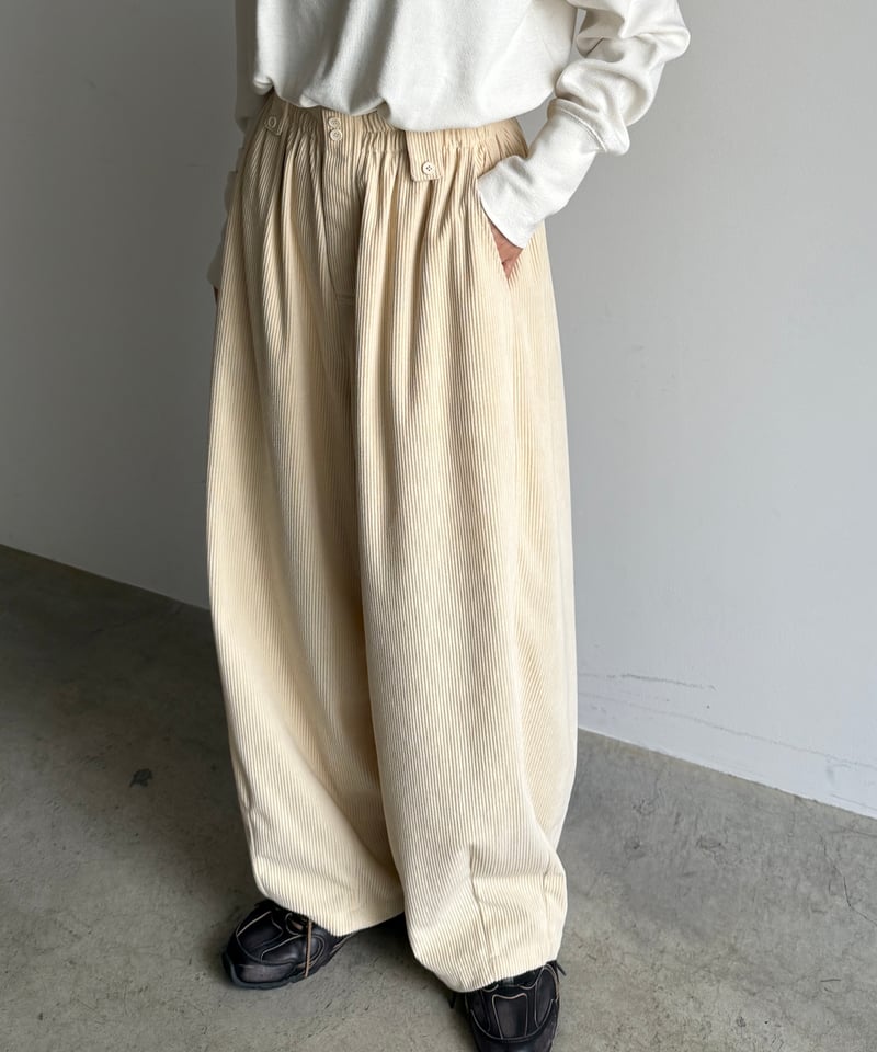 loose tapered corduroy pants | ARULLE
