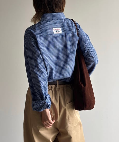 blue check over shirt