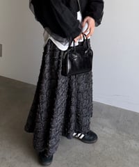 fringe block check skirt