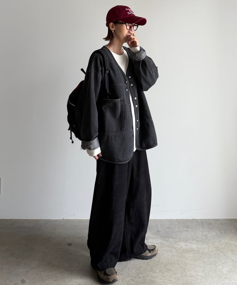 loose tapered corduroy pants | ARULLE