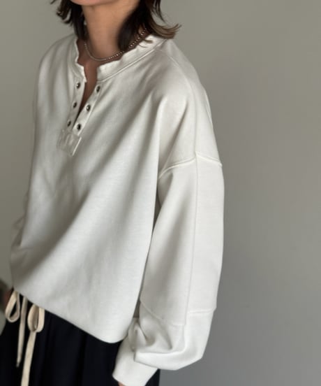 eyelet skipper pullover