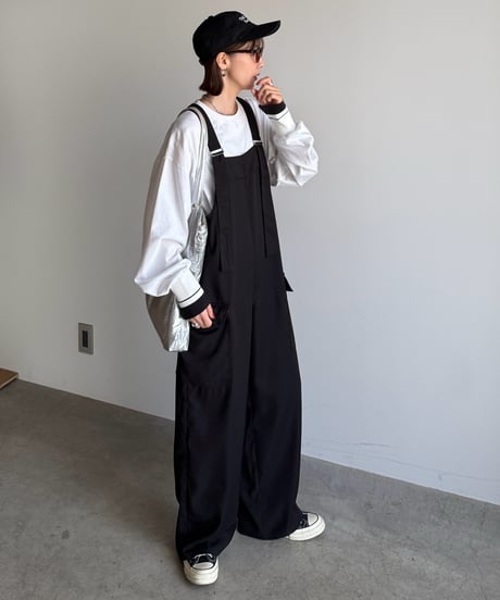 rib color long t-shirt