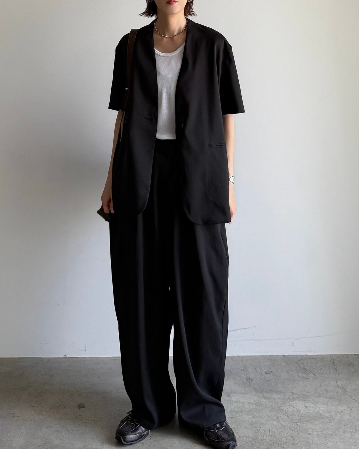 v-collar short sleeve jacket (set up対応) | ARULLE