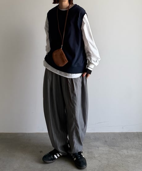 rib color long t-shirt