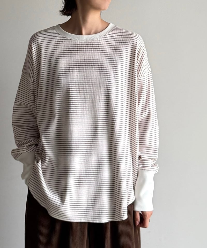 long rib sleeve pullover〈border〉 | ARULLE