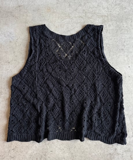 knit lace vest