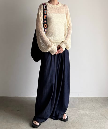 deep indigo loose pants
