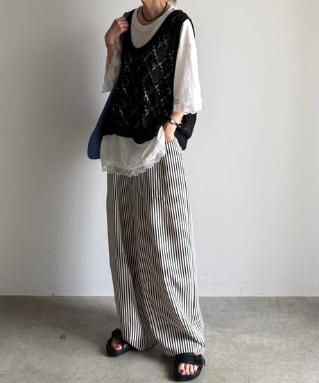 casual stripe pants【一部予約】