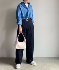 two-tuck wide straight pants