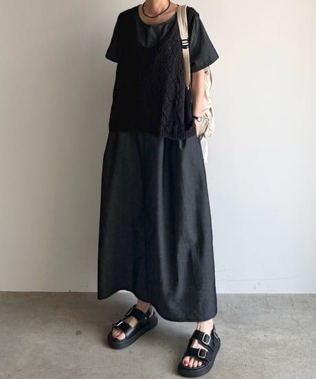 denim long one piece