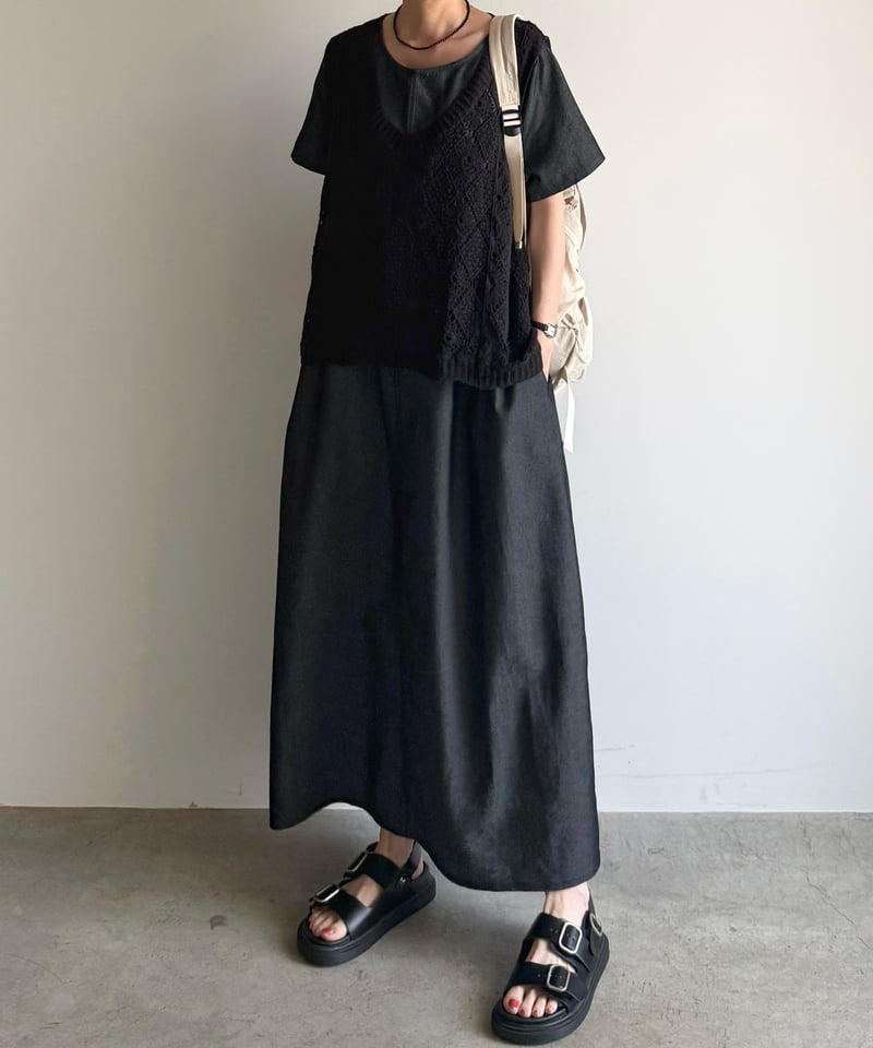 denim long one piece | ARULLE