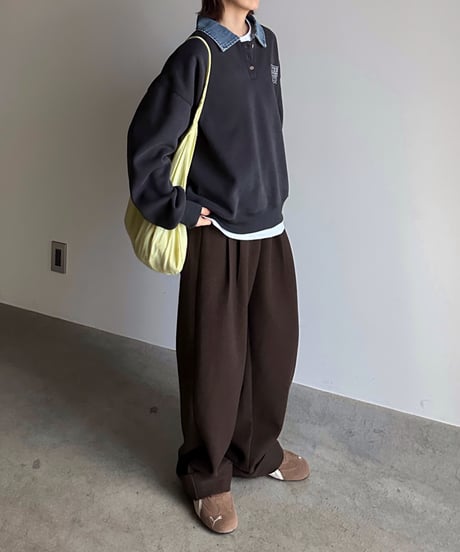 roll up warm slacks〈plain〉