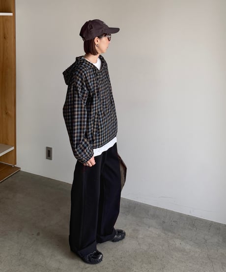 pattern hoody shirt