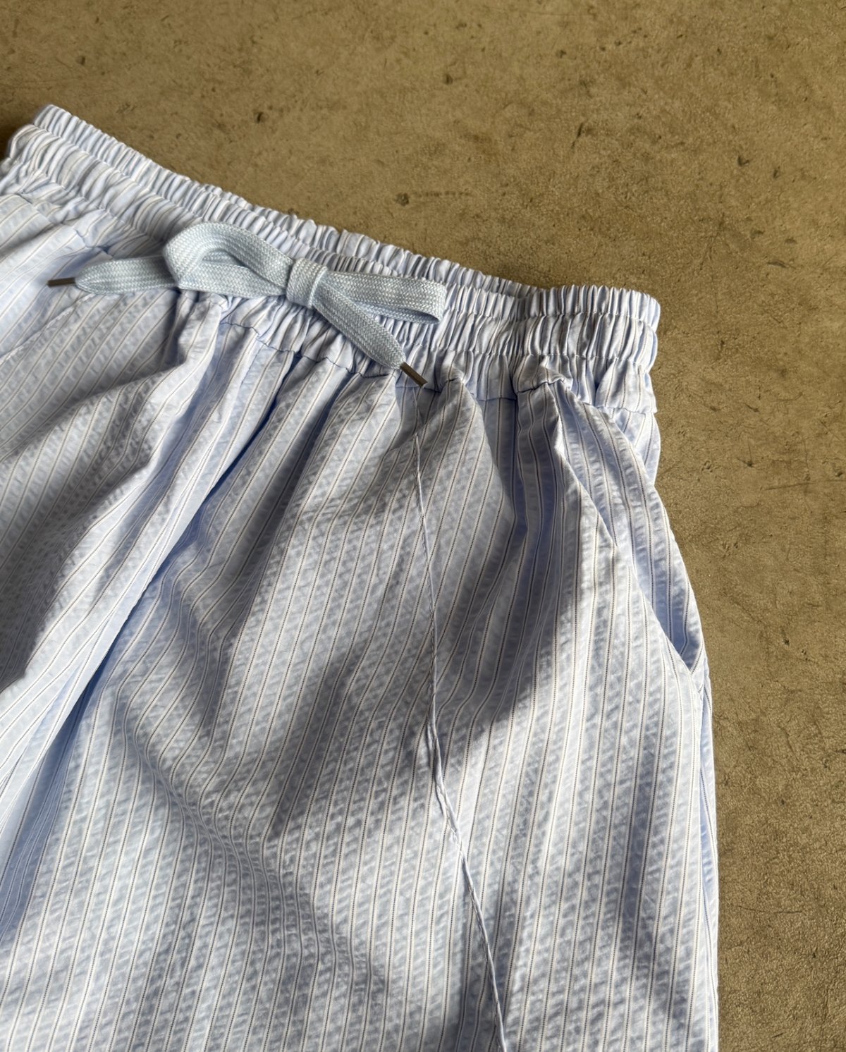 RUSSELUNOR ストライプスポーツパンツ MARW UNITED ARROWS＞ピンストライプ ドローストリング パンツ