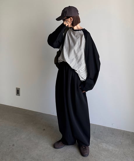 two tuck cocoon pants (set up対応)