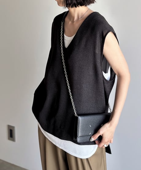layered linen-like vest
