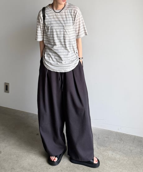 sheer border knit t-shirt