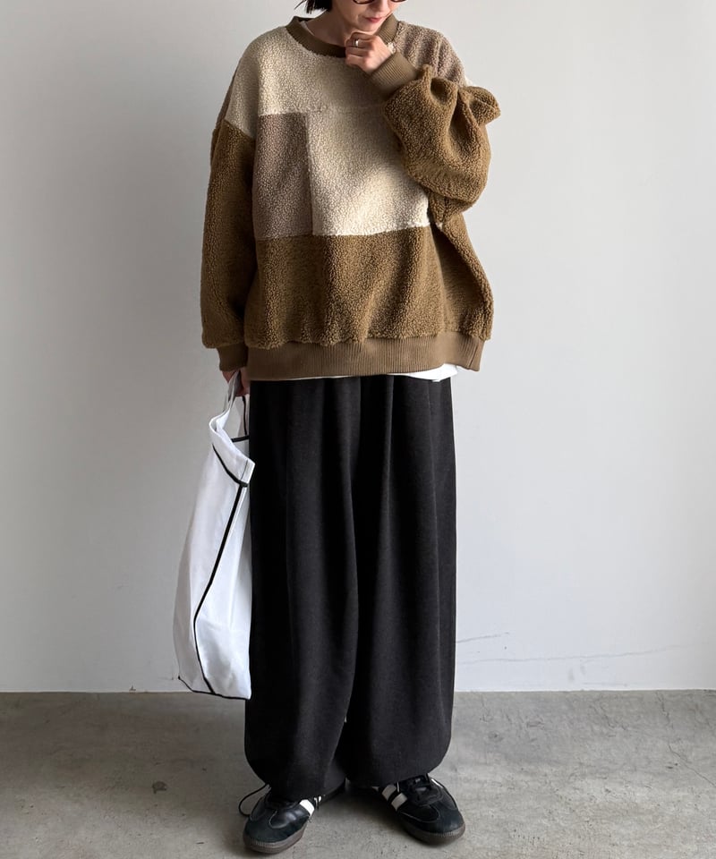 patchwork boa pullover【予約商品】 | ARULLE