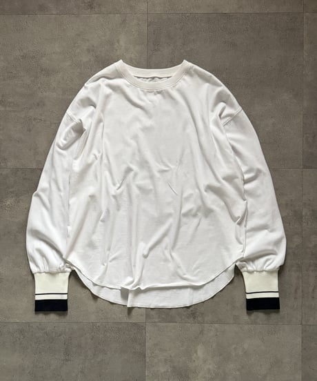rib color long t-shirt
