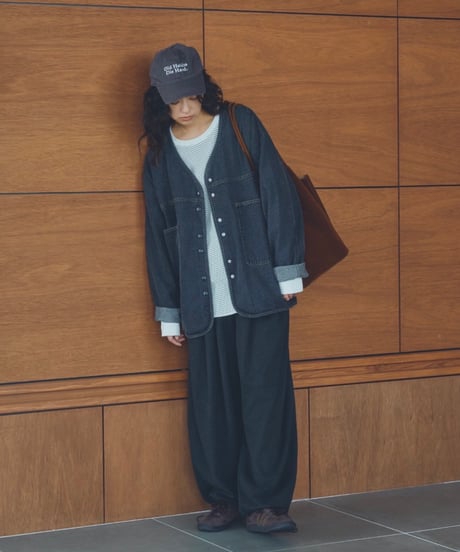 long rib sleeve pullover〈border〉