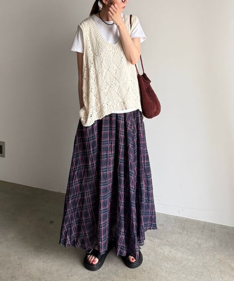 knit lace vest