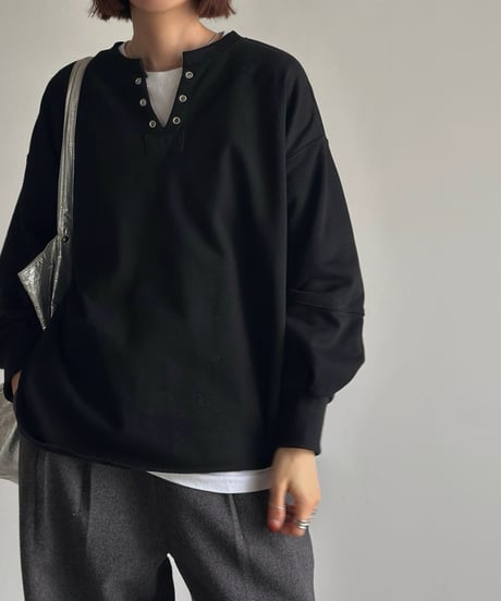 eyelet skipper pullover