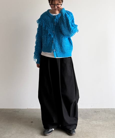 fringe knit cardigan