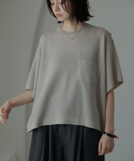 pocket box knit t-shirt【予約商品】
