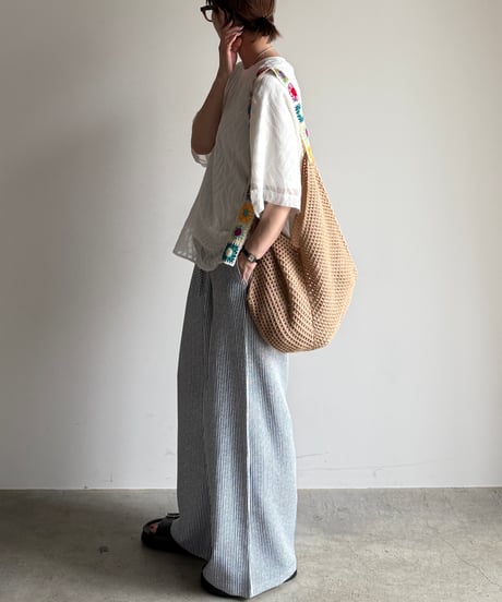 flower belt mesh bag