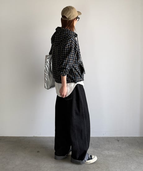 pattern hoody shirt