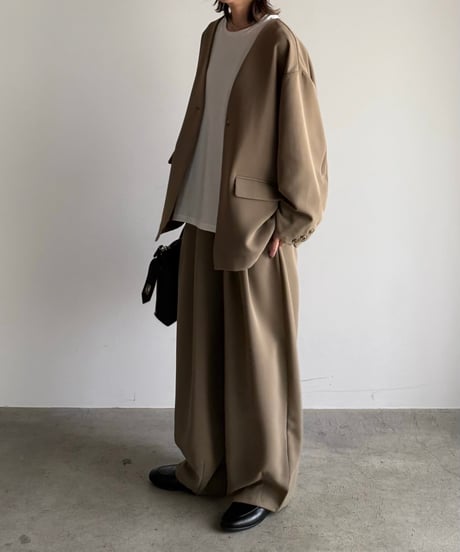 collarless cocoon jacket (set up対応)