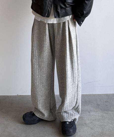 rib stripe easy pants