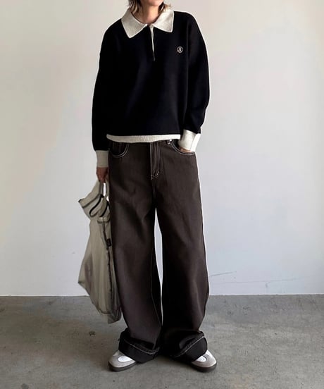 loose brown denim