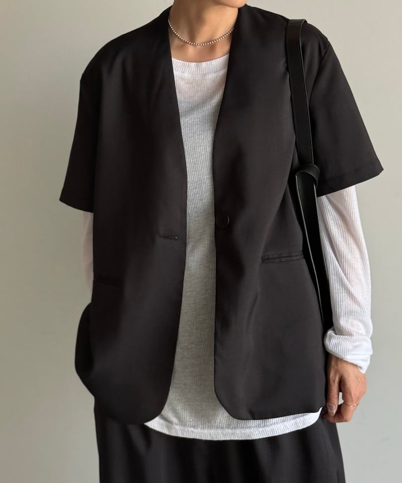 v-collar short sleeve jacket (set up対応) | ARULLE